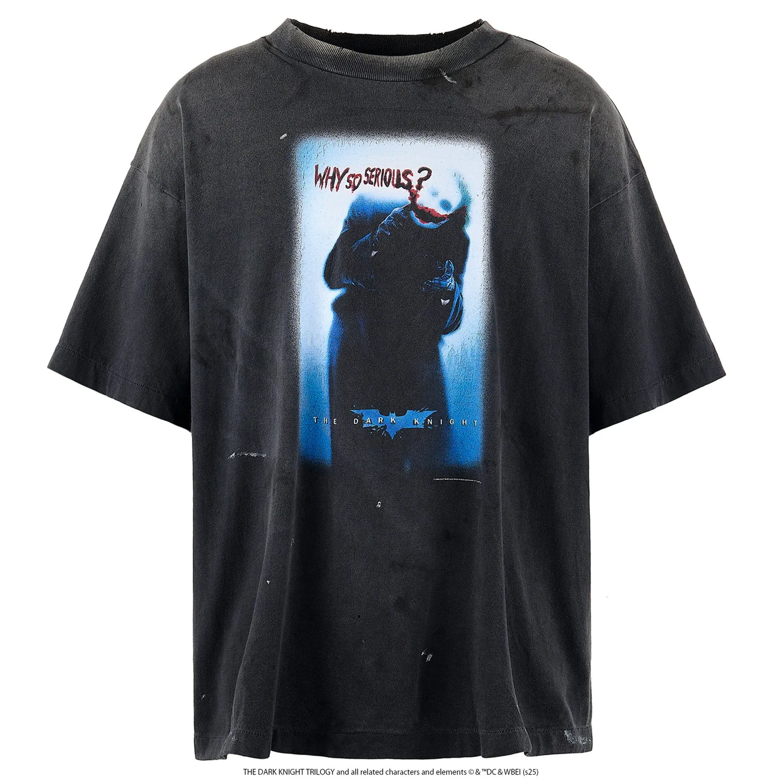 ⚠️This season's most important Batman-Joker IP collaboration SAINT Mxxxxxx x The Dark Knight BTM SS TEE/LIP/BLACK Dark Knight Batman collaboration Joker's Kiss/Joker Dagger retro distressed short-sleeves Washed black S-XL Assute ready-to-wear dyeing Ma Liu faded Re-washed to make old Genuine proofing Custom-made correct main mark Washed mark Differences see pictures and goods Top-notch printing technology God restores every detail of the original product